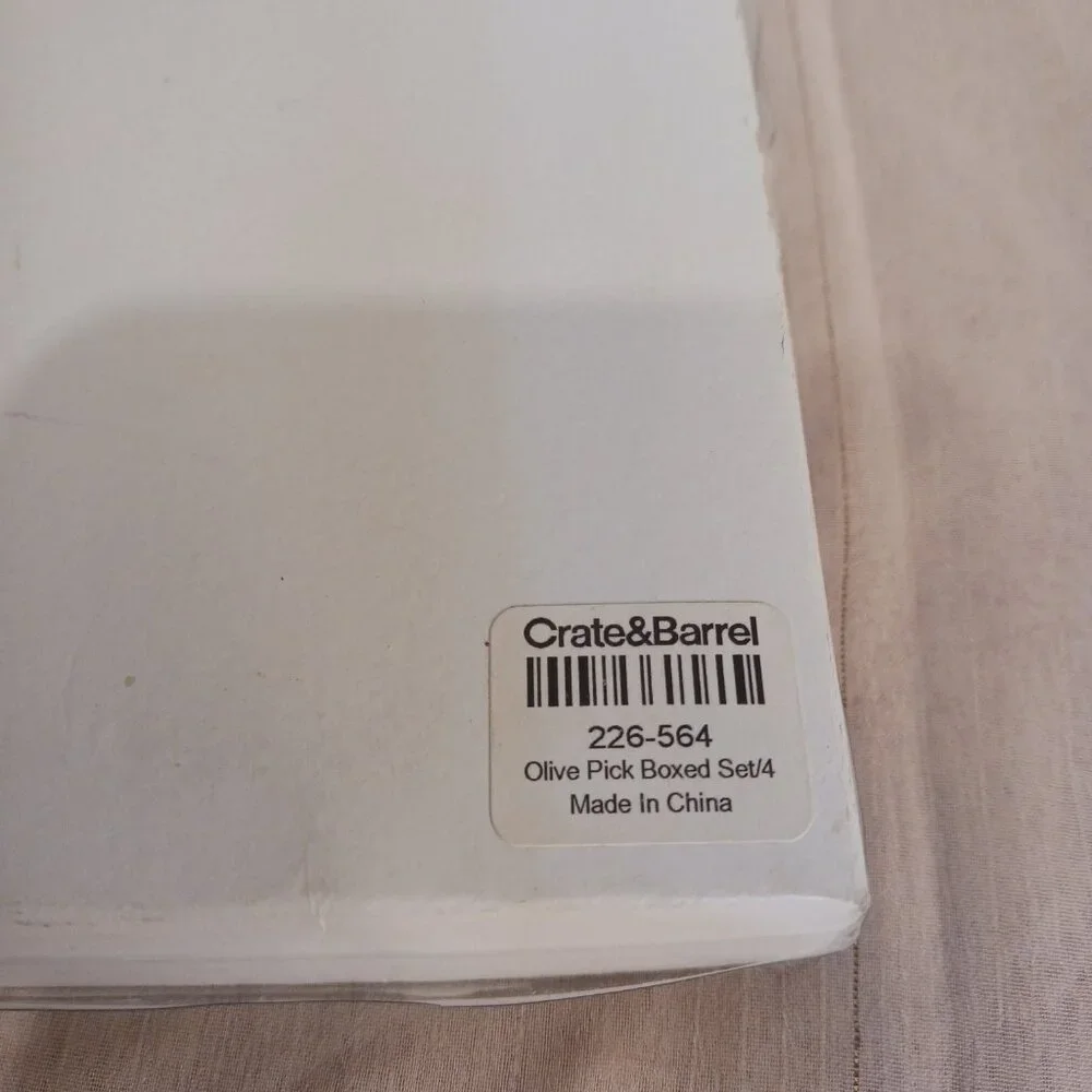 2 Sets of 4 Crate and Barrel Glass Stir Sticks